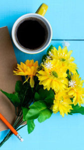 صور زهور جميلة وقهوة خلفيات موبايل